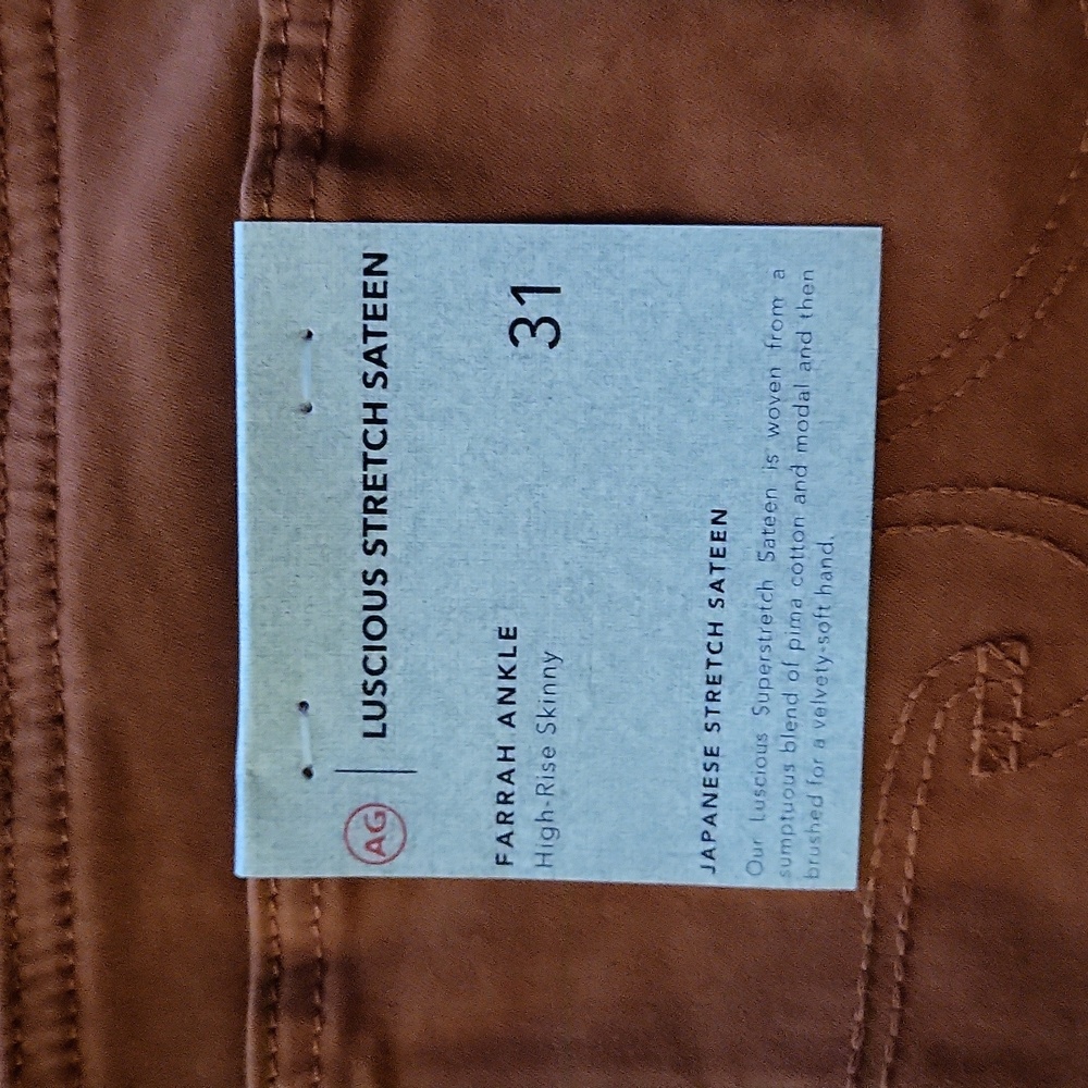 SALE💗AG Adriano Goldschmied Sateen Farrah High Rise Skinny - Picture 7 of 8
